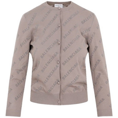 발렌시아가 미니 풀오버 로고 크롭 가디건 706303 T3234 (0966, 베이지)_이미지