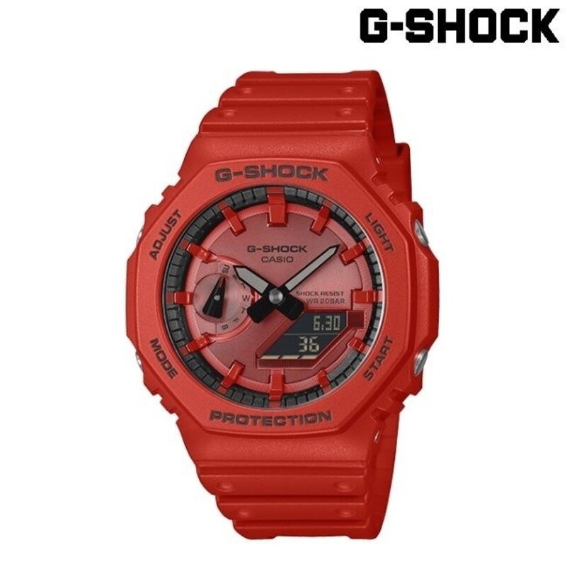 카시오 G-SHOCK GA-2100RRB-4ADR YDP 선명한 레드 컬러 지얄 오크 시리즈 GA-2100RRB-4ADR-YDP-ON