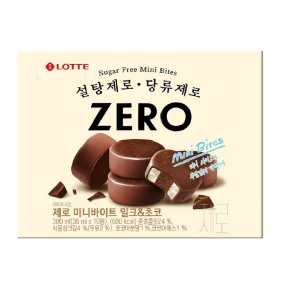 제로 미니 바이트 밀크 초코 380ml
