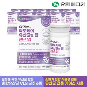 유한메디카 락토케어 유산균 엔 탑 센스업 350mg 30캡슐 (11개)_이미지