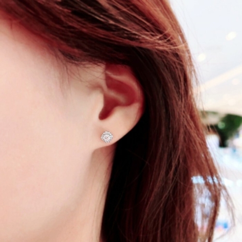 골든듀 스타일러스 골든듀AMC 18K금 귀걸이 프린세스2 Q10 큐빅 포인트 Gold Earring ak-452000096/535