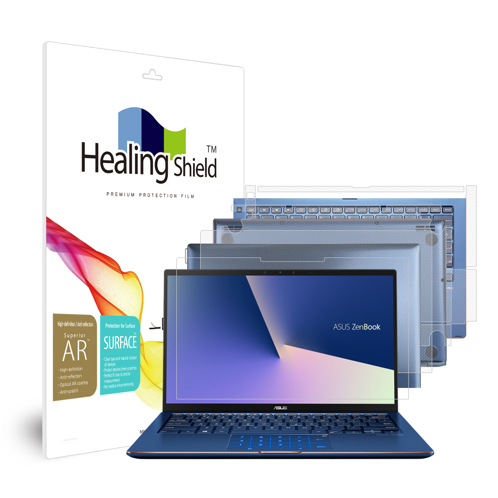 폰트리 힐링쉴드 ASUS 젠북 플립 UX362FA 고화질 AR (액정보호필름 + 외부보호필름 3종 세트)_이미지