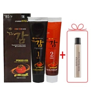  젤존 감 새치 염색약 1제150g+2제150g 저자극/예민한두피 /컬러 5CB 구리빛갈색+영양앰플13ml