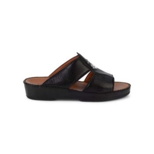 발리 5358904 Hakman Mens 6211912 Black Grained Leather Sandals 120769011_이미지