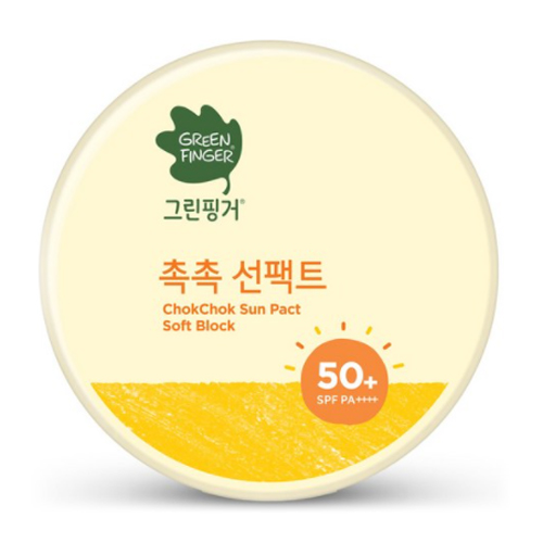 유한킴벌리 그린핑거 촉촉 선팩트 소프트블록 16g (본품1개+리필1개)