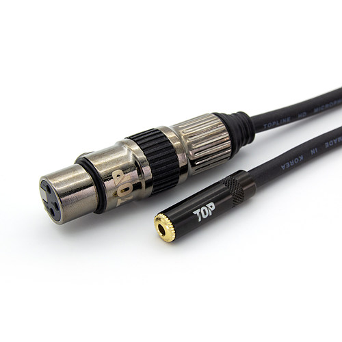 탑라인에이치디 HDTOP 3.5mm 스테레오 to XLR FF 케이블 (1.5m, HT-TP462)_이미지