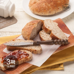 천연발효종 통밀그대로빵 180g 2개입 3팩/ 아르토스 통밀빵 주문후제빵