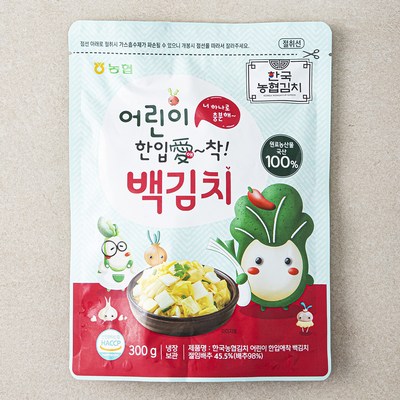 한국농협김치 어린이 한입애착 백김치 (300g,1개)_이미지
