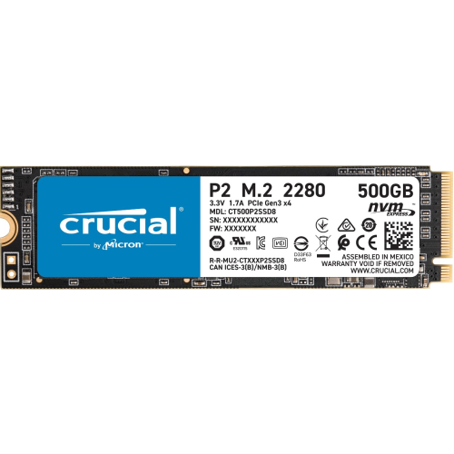 마이크론 Crucial P2 M.2 NVMe 대원씨티에스 (500GB)