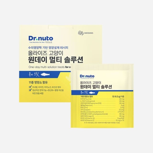 닥터뉴토 올라이즈 고양이 원데이 멀티 솔루션 북어 60g (2g x 30p)