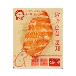 푸드원 냉동 훈제 닭가슴살 칠리맛 100g (60개)_이미지