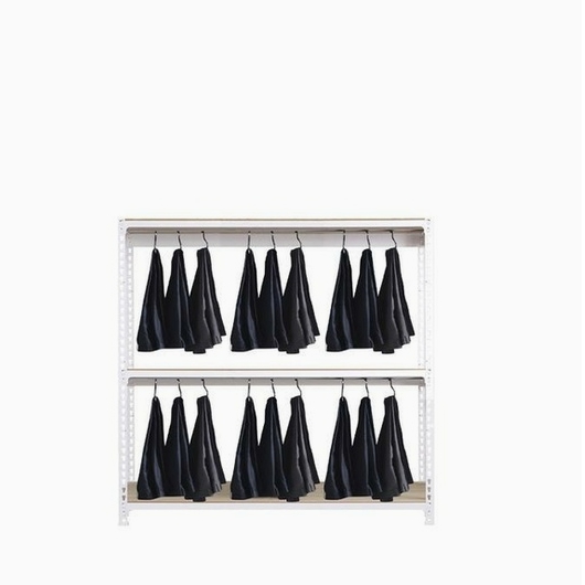 스피드랙 드레스룸 시스템 철제 행거봉2개 3단 행거 1100x500 (120cm(높이))_이미지