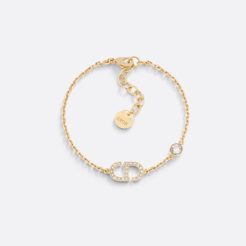 크리스찬디올 팔찌 Petit CD 골드 피니시 메탈 실버 톤 B2522WOMCY_D03S