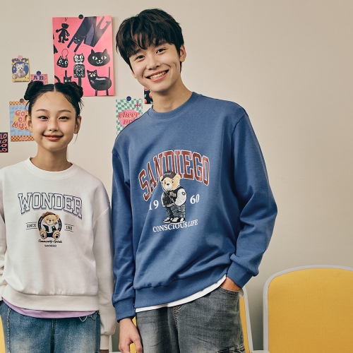 행텐 틴즈 베어 그래픽 맨투맨_253 14480-031-602-07