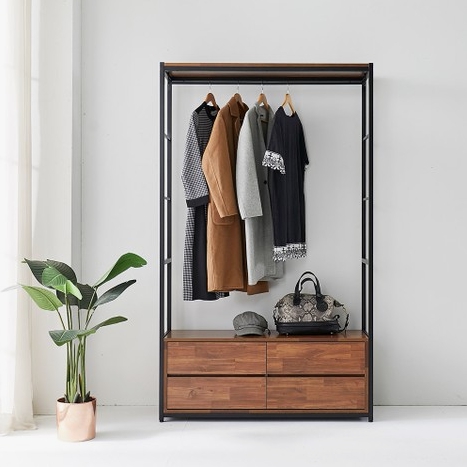 다오름 런웨이2 2단 서랍 행거장 1200