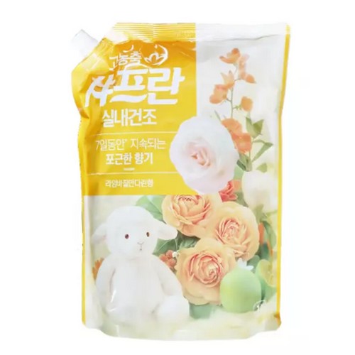 LG생활건강 샤프란 고농축 실내건조 라임바질만다린향 리필 1.7L (8개)