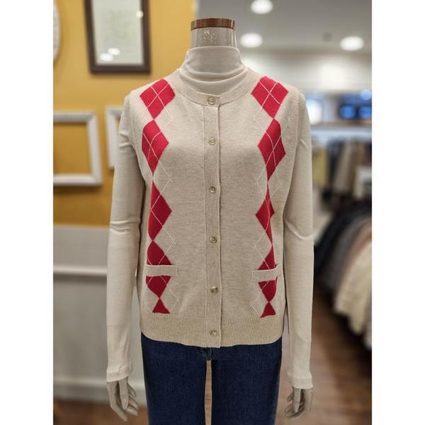 BCBG 세이브존01 아가일 라운드넥 베스트 B6A1K503_ 1 S47733540