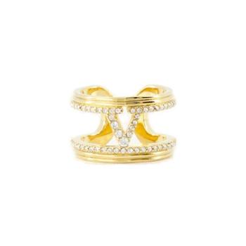 발렌티노 장식 오벌렛 링 8W2J0Y58YCW 9MNOROCRYSTAL T