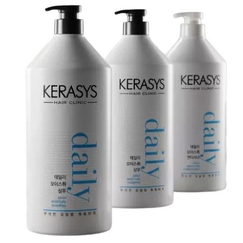  케라시스 데일리 모이스춰 샴푸 1500ml 2개+컨디셔너 1500ml 3종세트