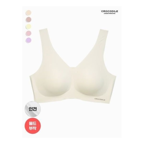 크로커다일 이너웨어 라이크라 인견쉘론 몰드부착 V넥 감탄브라 1종 1628536_이미지