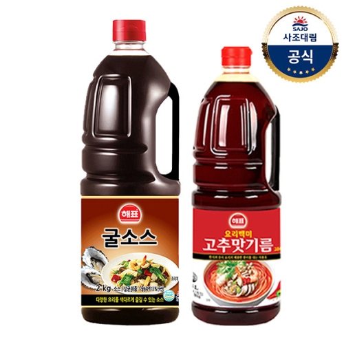사조대림 소스레시피 굴소스2KG x1개 +고추맛기름1.8L x1개