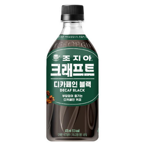 코카콜라음료 조지아 크래프트 디카페인 블랙 470ml (1개)