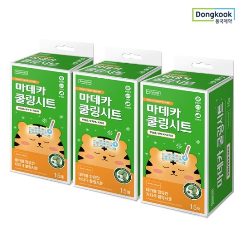 동국제약 마데카 쿨링시트 15매 (3팩(45매))