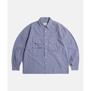 웨얼하우스 에스피오나지 Multi Pocket Utility Shirt Blue 989297
