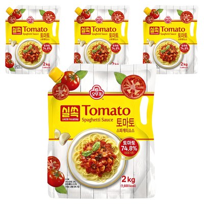 오뚜기 실쏙 토마토 스파게티소스 2kg (4개)