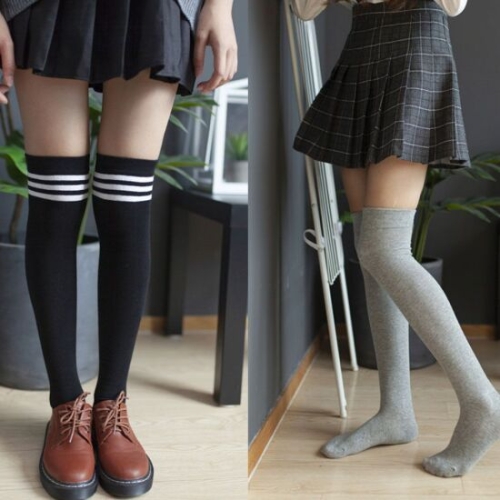 [불명] 밀림방지 니삭스 니하이 요가니삭스 무릎양말 롱삭스 오버 긴양말 다리 워머 니삭스 무릎양말