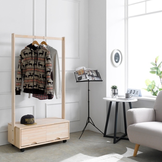 데리스 편백나무 원목 행거 800