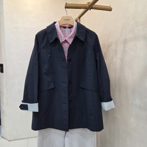 크레송 엣지단추 하프 트렌치 ODCFYP50A_DG