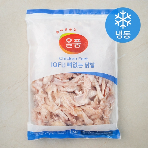 올품 IQF 뼈없는 닭발 냉동 1kg 1개_이미지