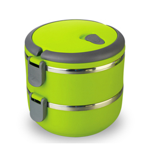 런치박스 원형 2단