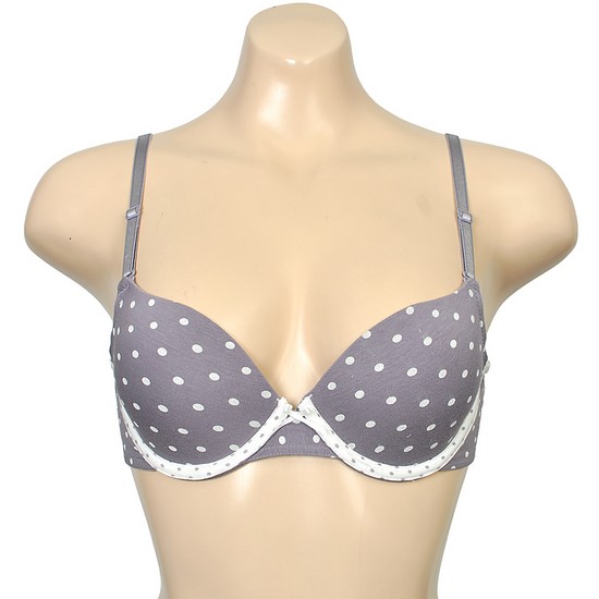 레노마 여성 리본 장식 도트 배색 브라 A317F-88899-BR_이미지