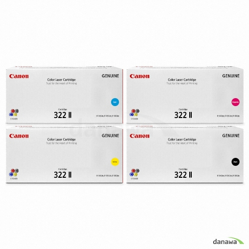 Canon 정품 CRG-322 II BK, CRG-322 II C, CRG-322 II M, CRG-322 II Y 4색 세트
