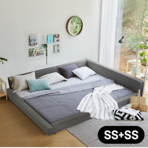 BIF보루네오 모닝듀 가족형 한쪽가드 침대 SS+SS (독립스프링)_이미지