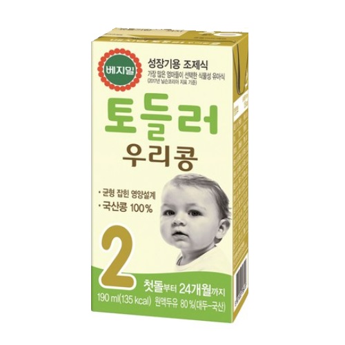 정식품 베지밀 토들러 우리콩 2단계 190ml (16개)_이미지