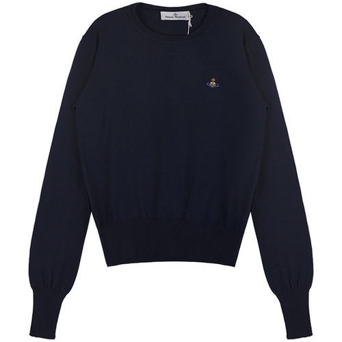 비비안웨스트우드 베아 로고 니트 18030019 Y000E (K410, 네이비)_이미지