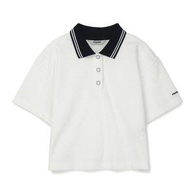 레노마키즈 여아용 요꼬 카라 크롭 티셔츠 R2425T154 아이보리 R2425T15406140_이미지