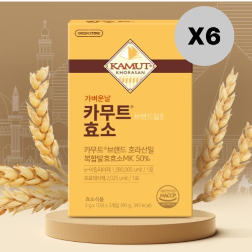 그린스토어 가벼운날 카무트 브랜드밀 효소 30포 (6개)_이미지