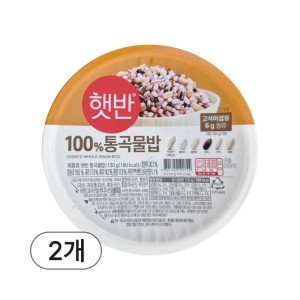 CJ제일제당 햇반 라이스플랜 100% 통곡물밥 130g (2개)