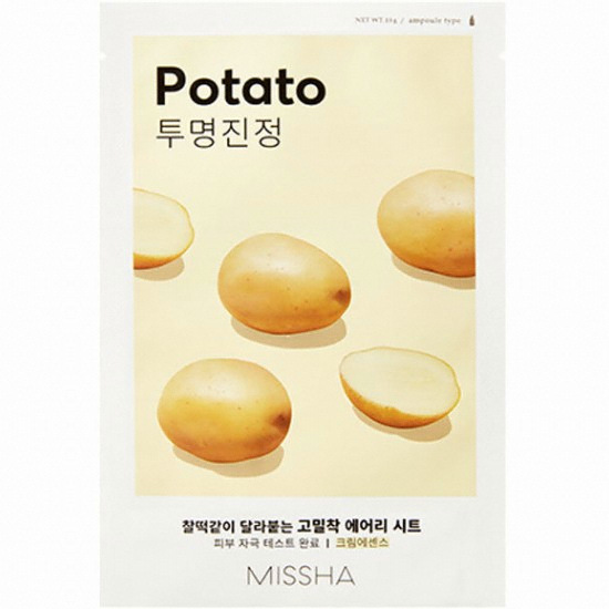 에이블C&C 미샤 에어리 밀착 시트 마스크 감자 (1매)