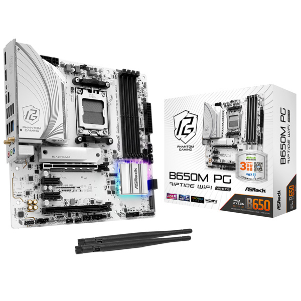 �߿�����, ASRock B650M PG Riptide ȭ��Ʈ ��� ��� M.2 �� ��Ʈ��ũ