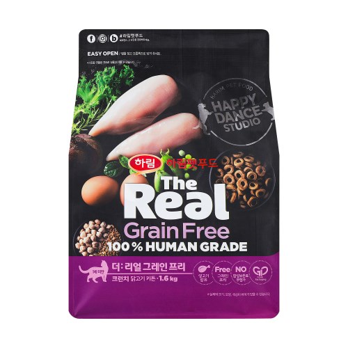 더리얼 캣 그레인프리 크런치 닭고기 키튼 1.6kg (2개)_이미지
