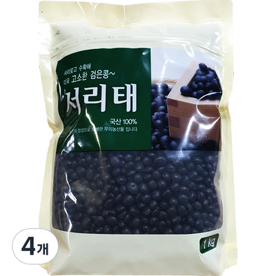 월드그린 고소한 검은콩 서리태 (1kg,4개)_이미지