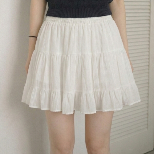 올리비에스클로젯 쉬폰 캉캉 밴딩 미니스커트_O2601SK008A