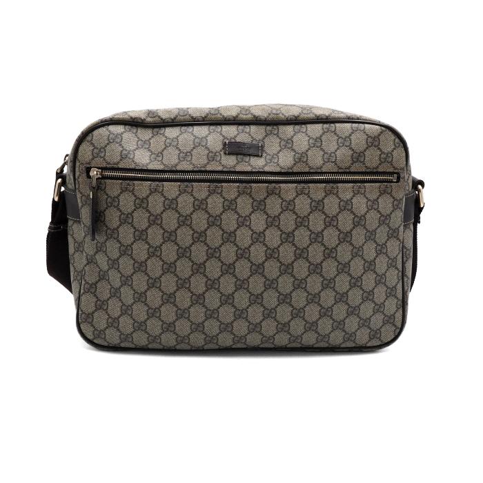 구찌 211107 GG로고 캔버스 브라운 메신저 남성 크로스백aa60214