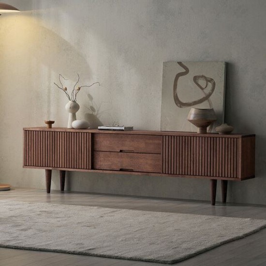 핀란디아 몬테 원목 슬라이딩 거실장 2000