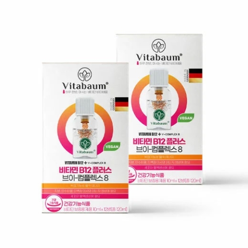 benley GmbH 비타바움 비타민B12 플러스 브이-컴플렉스8 10ml 12병 (2개)